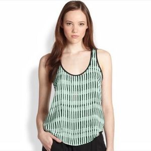 A.L.C. mint green racerback tank top silk S